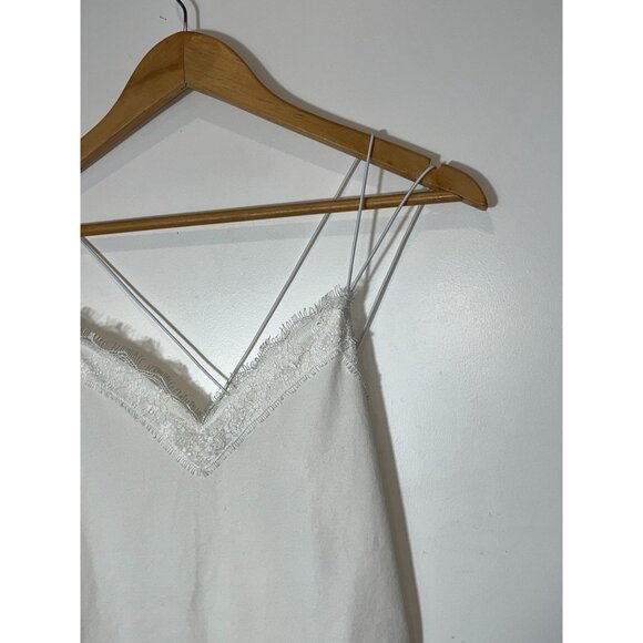 Express White Lace-Trimmed Camisole Y2/k Style Spaghetti Cottagecore Top M Medi - Picture 3 of 9